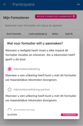 Screenshot iParticipatie: wijzigingen doorgeven